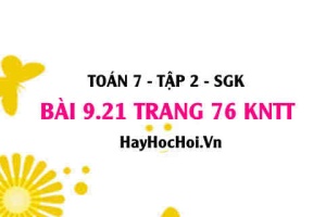 Bài 9.21 trang 76 Toán 7 Tập 2 Kết nối tri thức